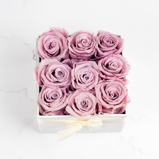 Box Rosas Preservadas Lila