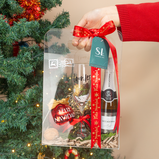 CANASTA DE CRISTAL NAVIDEÑA