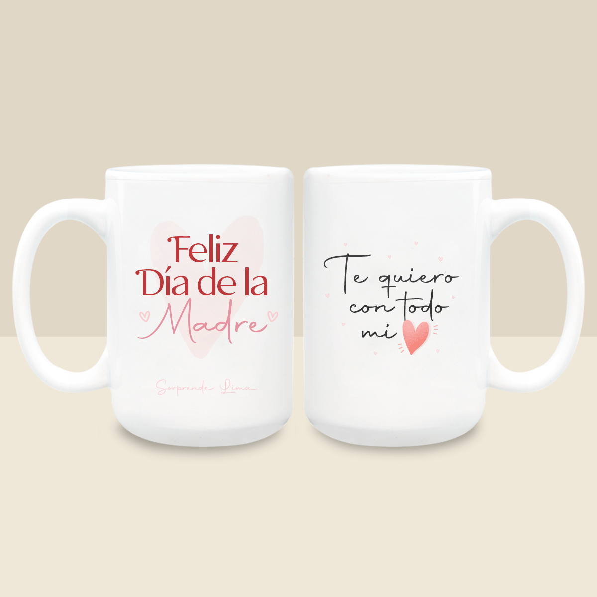 Taza Te quiero con todo mi corazón mamá