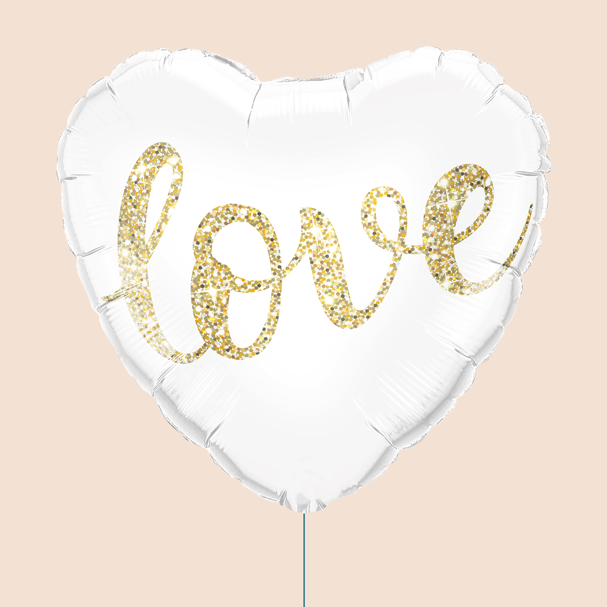 Globo Love Corazon Blanco