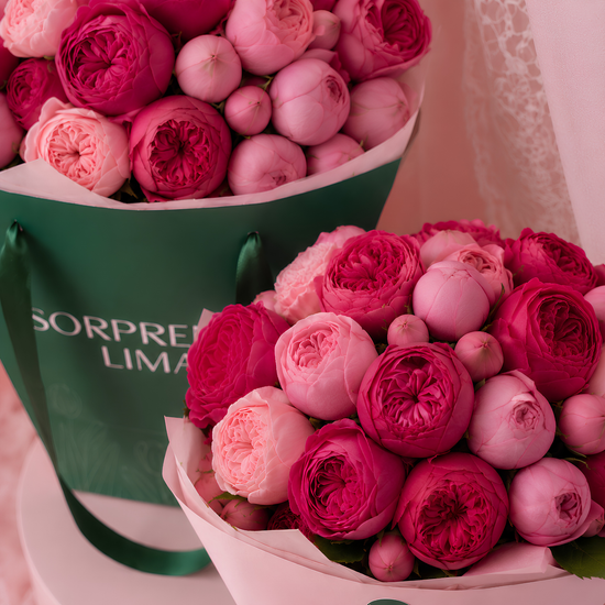 RAMO SWEET ROSAS INGLESAS FUCSIA Y ROSA