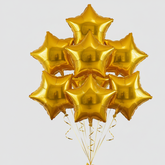 BOUQUET GLOBOS ESTRELLA DORADO