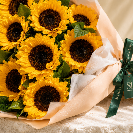 Ramo Flores Amarillas Primavera Dorada – 12 Girasoles