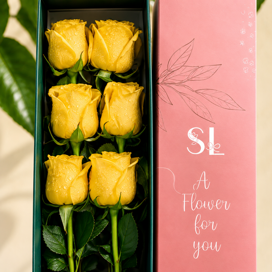 Caja Flores Amarillas Te Mereces Esto – 6 Rosas