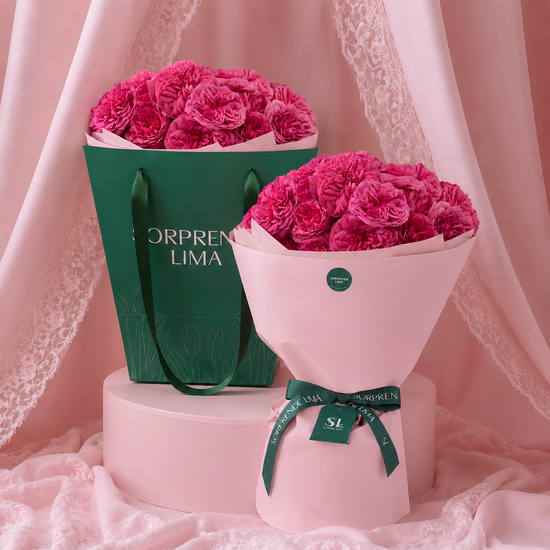 RAMO SWEET ROSAS INGLESAS FUCSIA