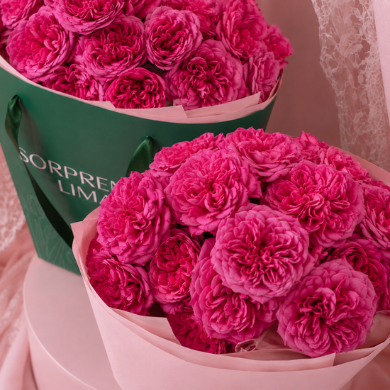 RAMO SWEET ROSAS INGLESAS FUCSIA