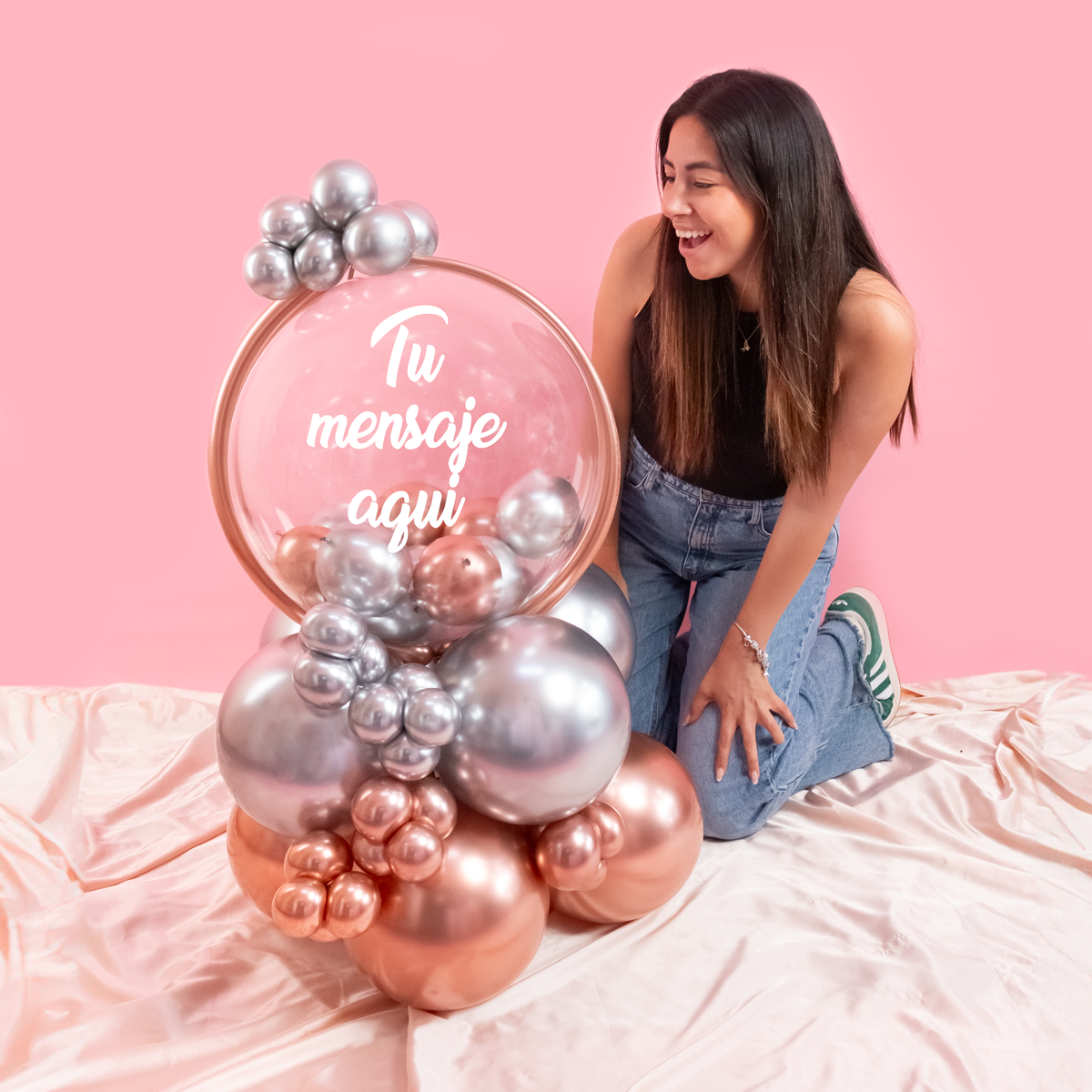 ARREGLO DE GLOBOS PINK