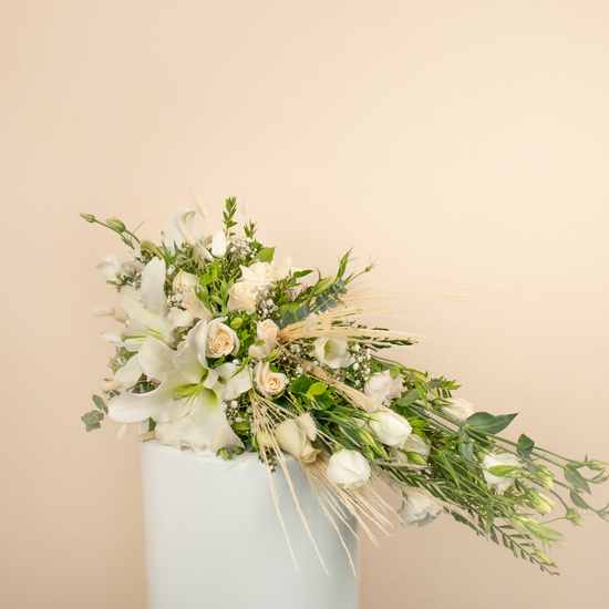 Bouquet Novia Rosas y Lirios Blanco