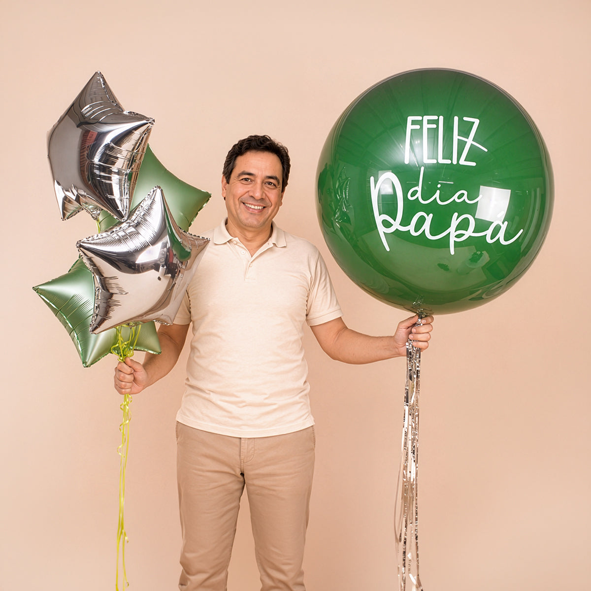 GLOBO BURBUJA Y ESTRELLAS PARA EL MEJOR PAPÁ