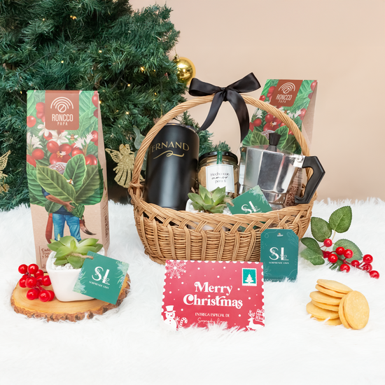 CANASTA CAFETERO ELEGANTE NAVIDAD
