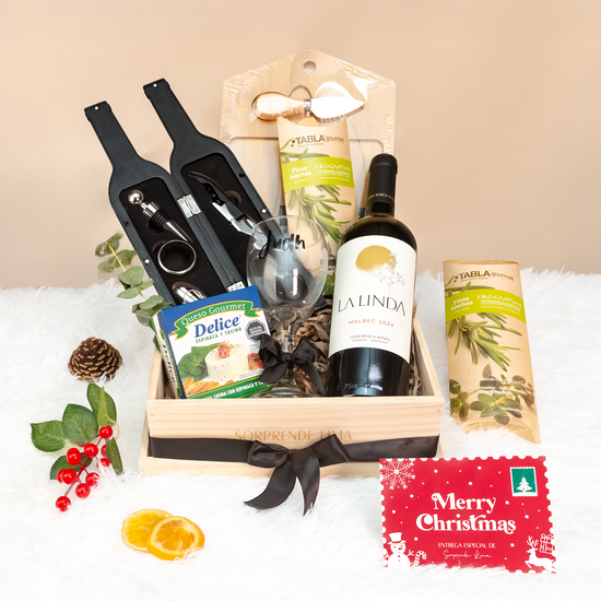 GIFT BOX VINO PREMUM NAVIDAD