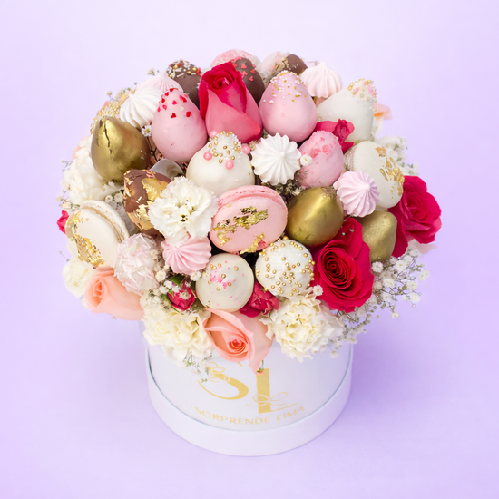 BOX CHOCOFRESAS Y FLORES
