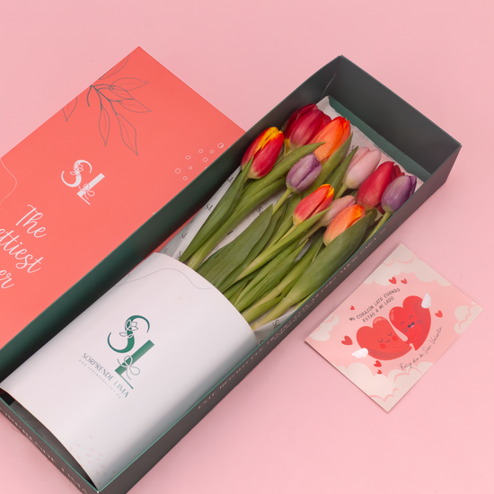 CAJA 10 TULIPANES SAN VALENTÍN