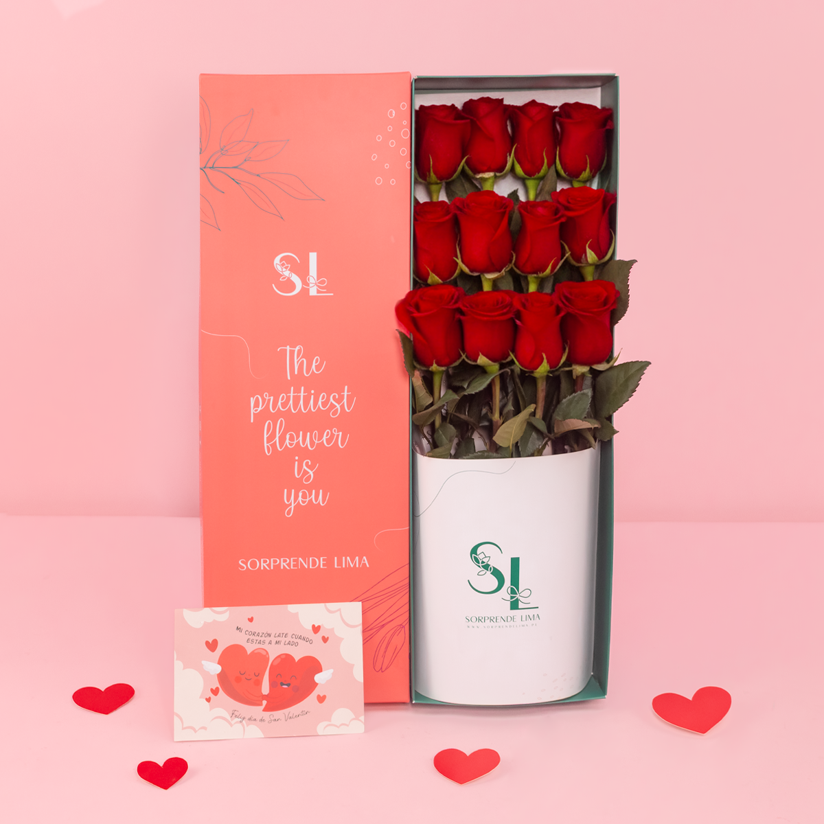 CAJA 12 ROSAS SAN VALENTÍN
