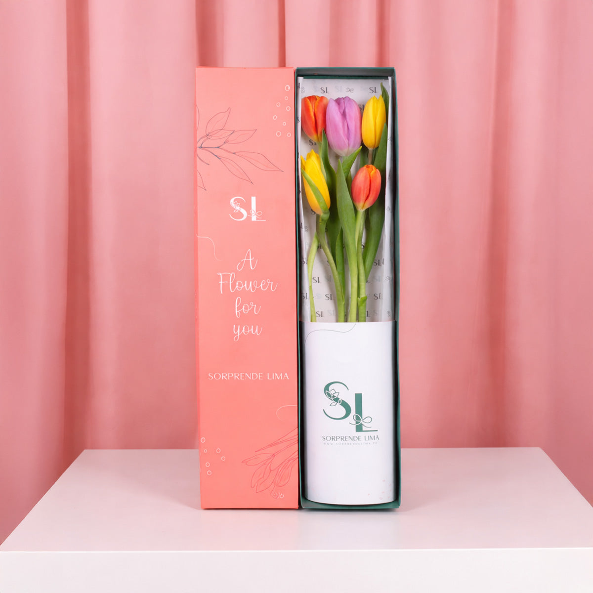 CAJA 5 TULIPANES MAMÁ