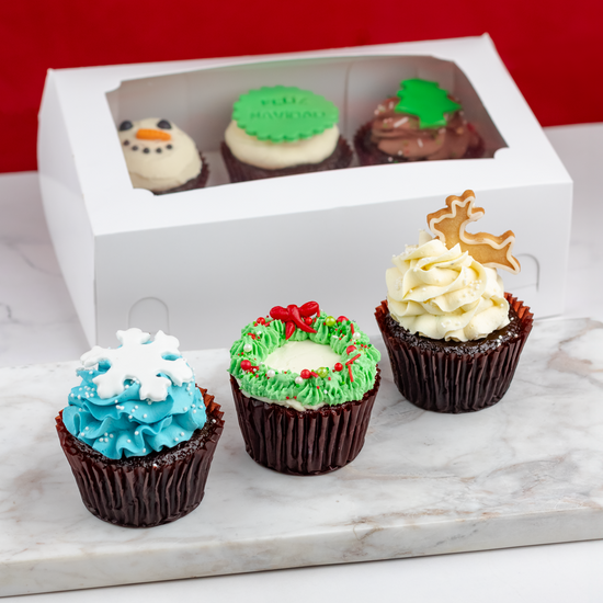 CAJA 6 CUPCAKES NAVIDAD