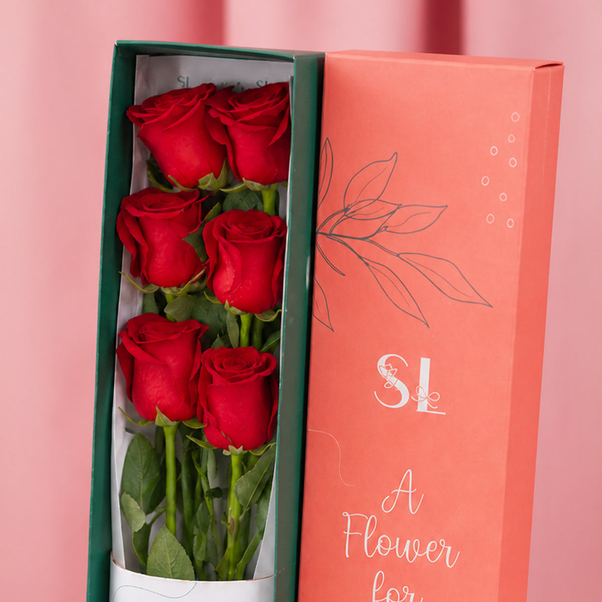 CAJA 6 ROSAS MAMÁ