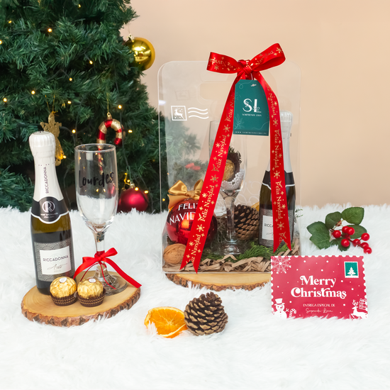 CANASTA DE CRISTAL NAVIDEÑA