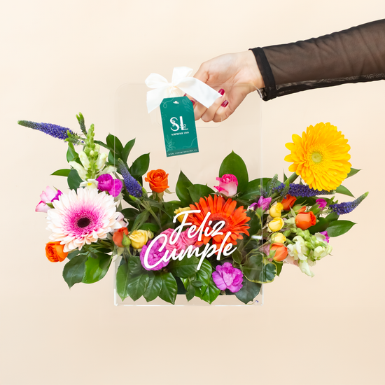 CANASTA DE CRISTAL FLORES COLOURFUL