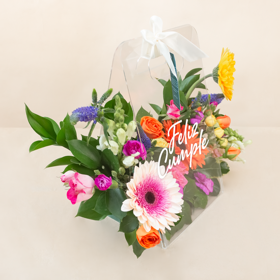 CANASTA DE CRISTAL FLORES COLOURFUL