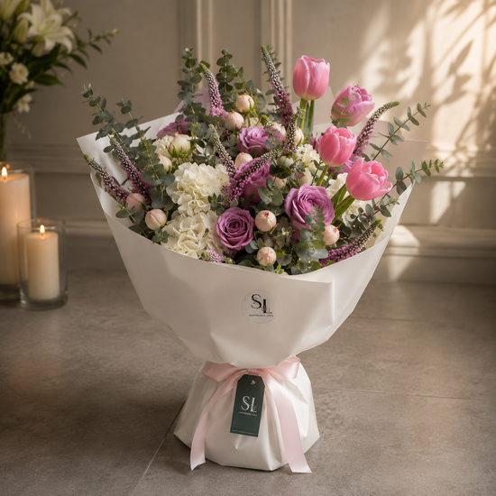 Ramo Encanto de Tulipanes y Hortensias