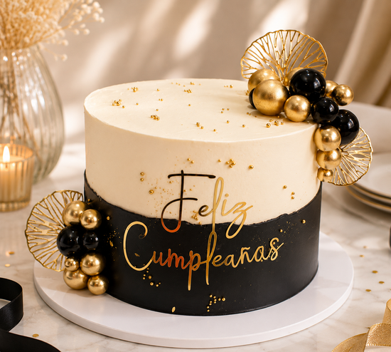 Torta Elegante Negra y Blanca