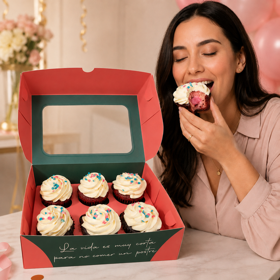 Caja de 6 Cupcakes con Sprinkles