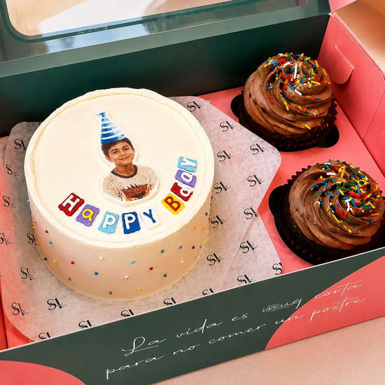 Pack Mini Torta Happy Birthday con Foto