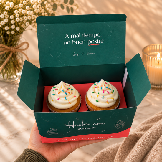 Dúo Cupcakes Confetti Vainilla