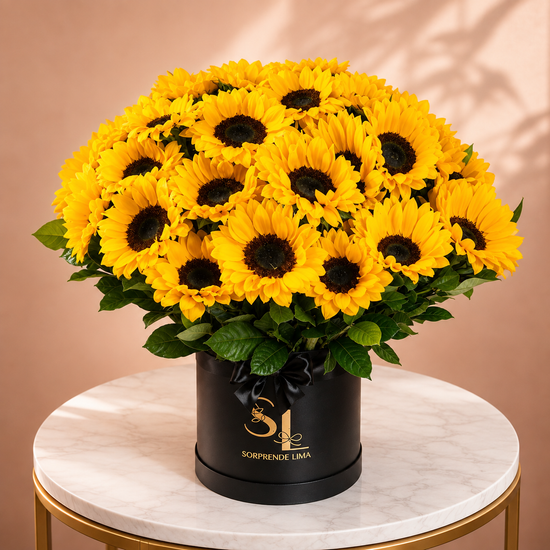 BOX 50 GIRASOLES FLORES AMARILLAS