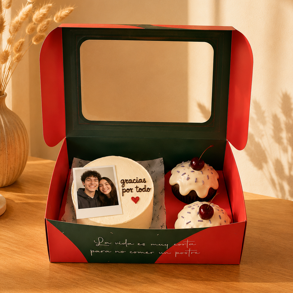 KIT MINI TORTA CON FOTO PERSONALIZADA