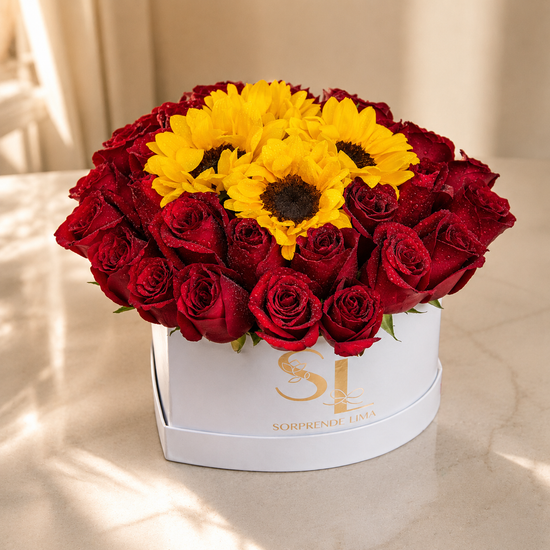 HEARTBOX ROSAS & GIRASOLES