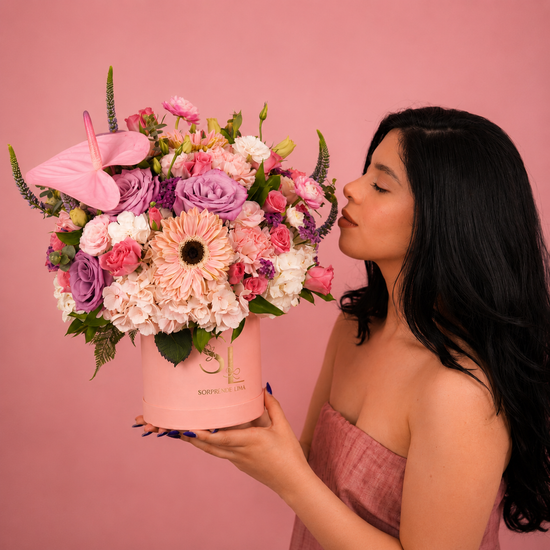 Box Floral Jardín Rosado