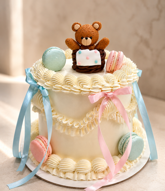 Torta Gender Reveal con Oso