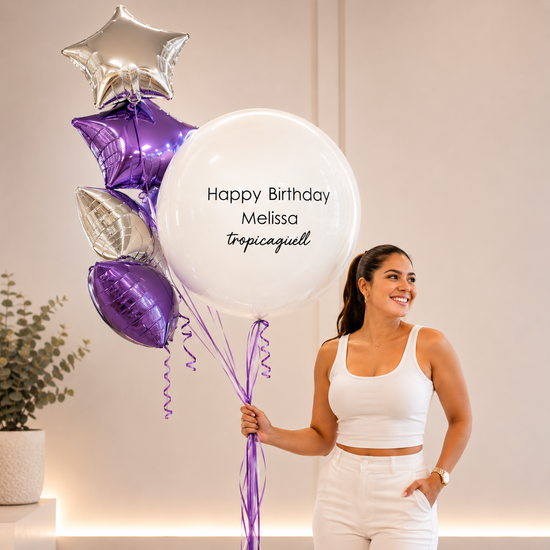 Pack Globos Birthday Lavanda
