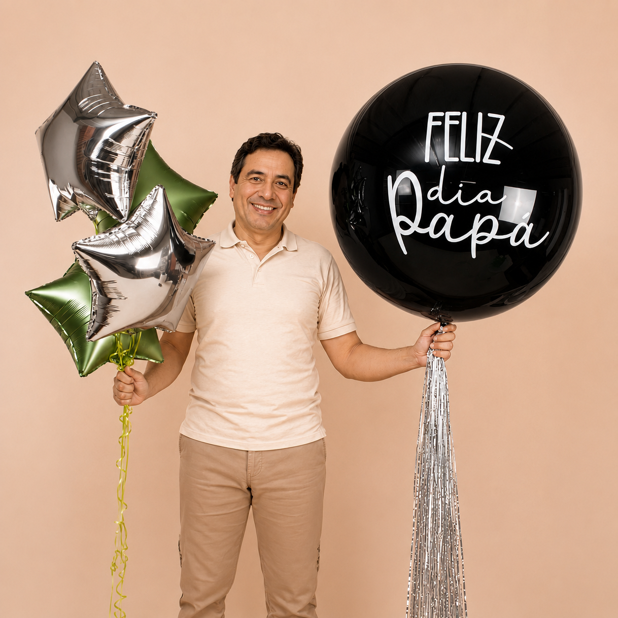 GLOBO BURBUJA Y ESTRELLAS PARA EL MEJOR PAPÁ