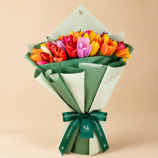 RAMO BUCHON 100 TULIPANES
