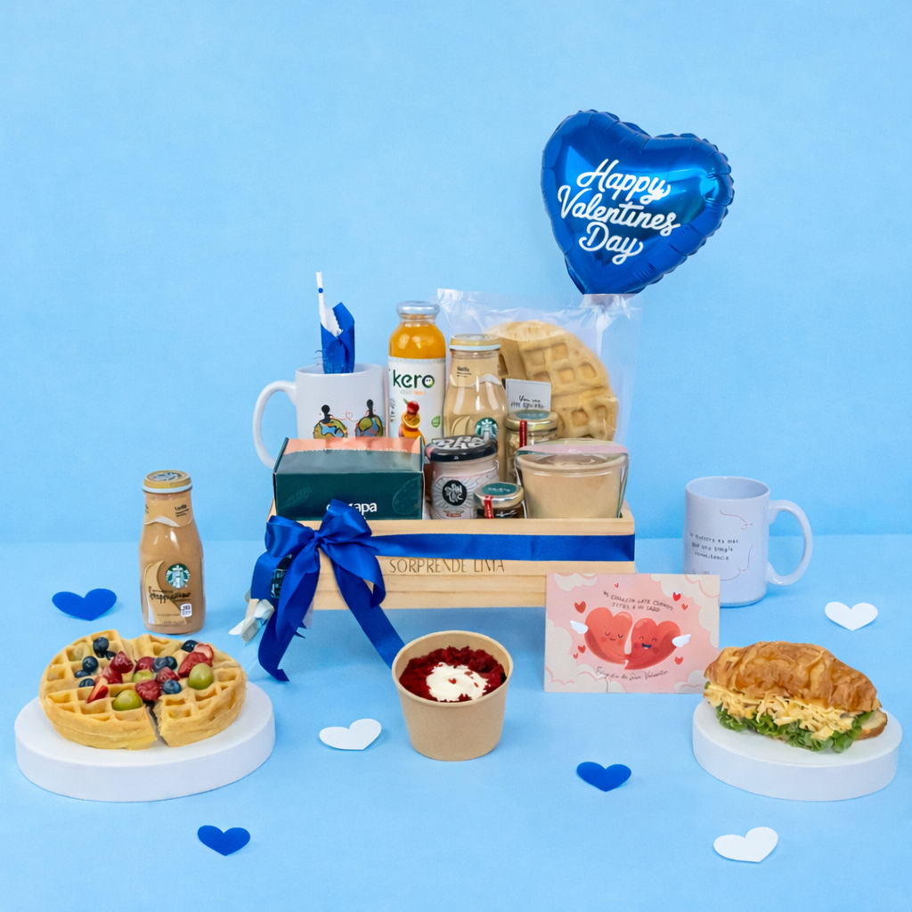 DESAYUNO AZUL - FELIZ SAN VALENTÍN
