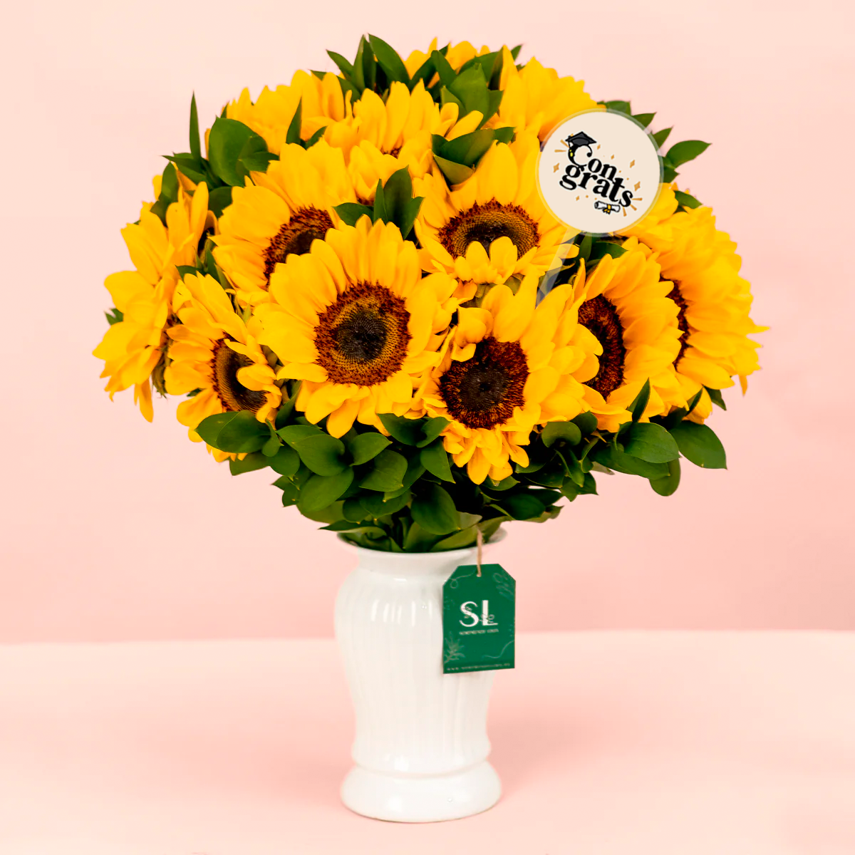 FLORERO FULL GIRASOLES GRADUACIÓN