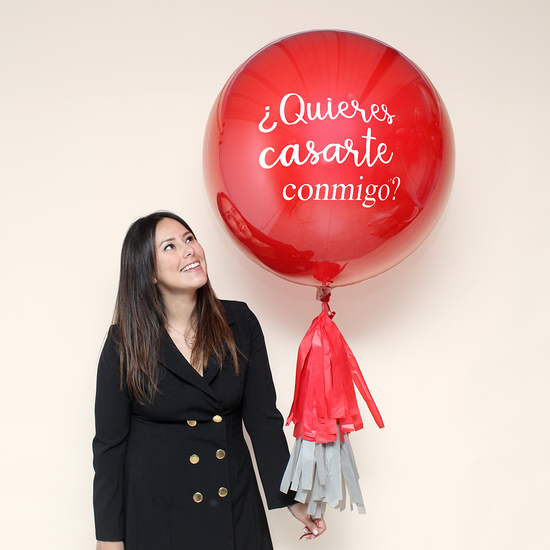 GLOBO BURBUJA XL ROJA