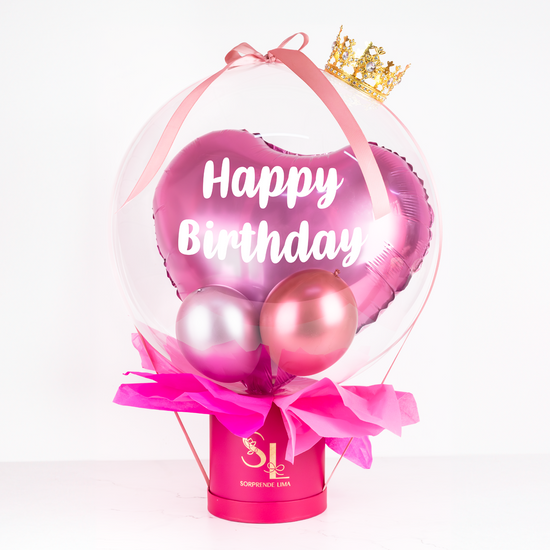 Balloon Bouquet Cumpleaños Reina Rosado