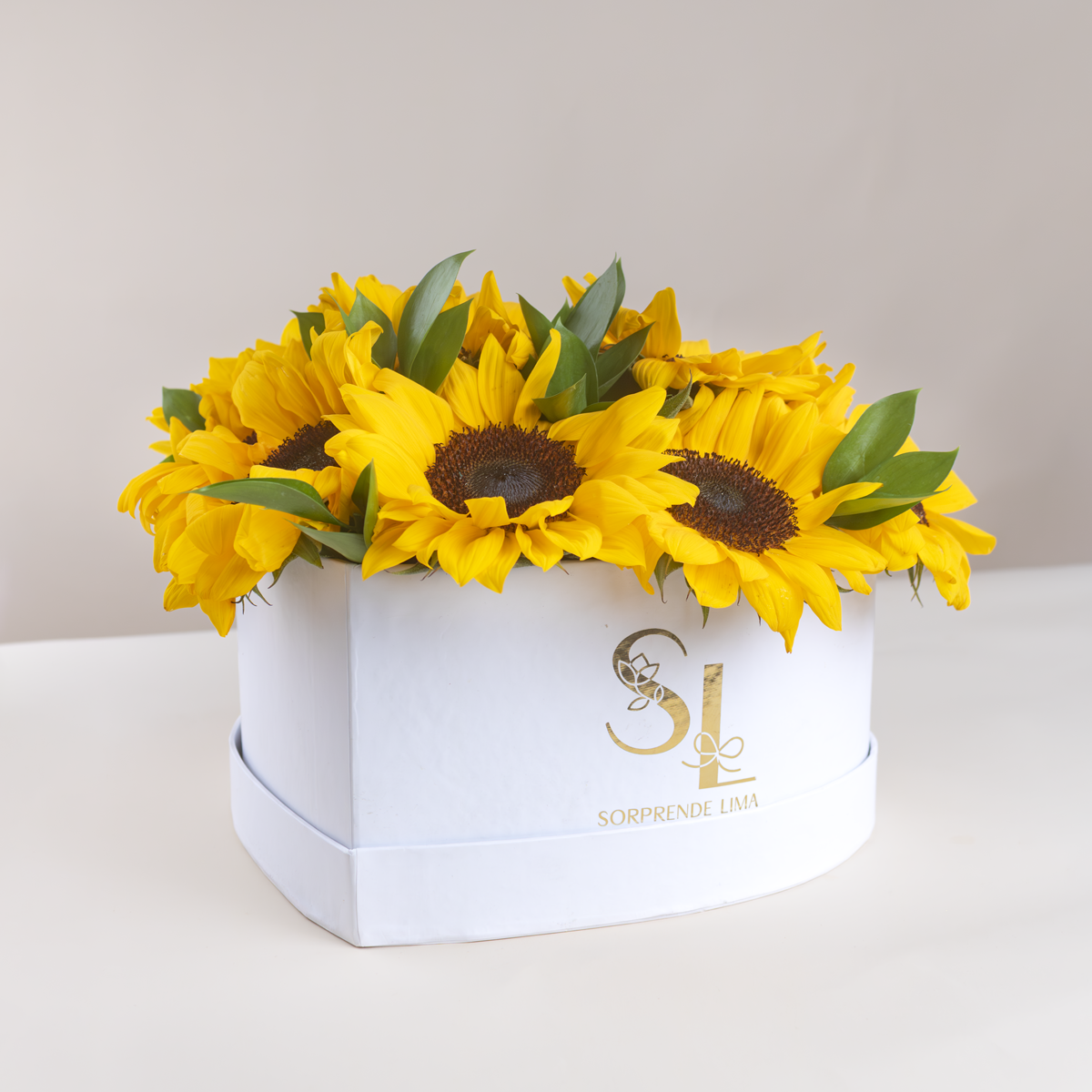HEARTBOX GIRASOLES AMARILLOS
