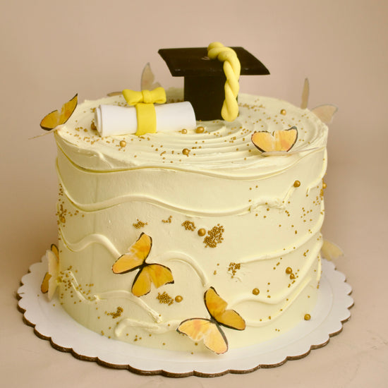 Torta de Graduacion con Mariposas