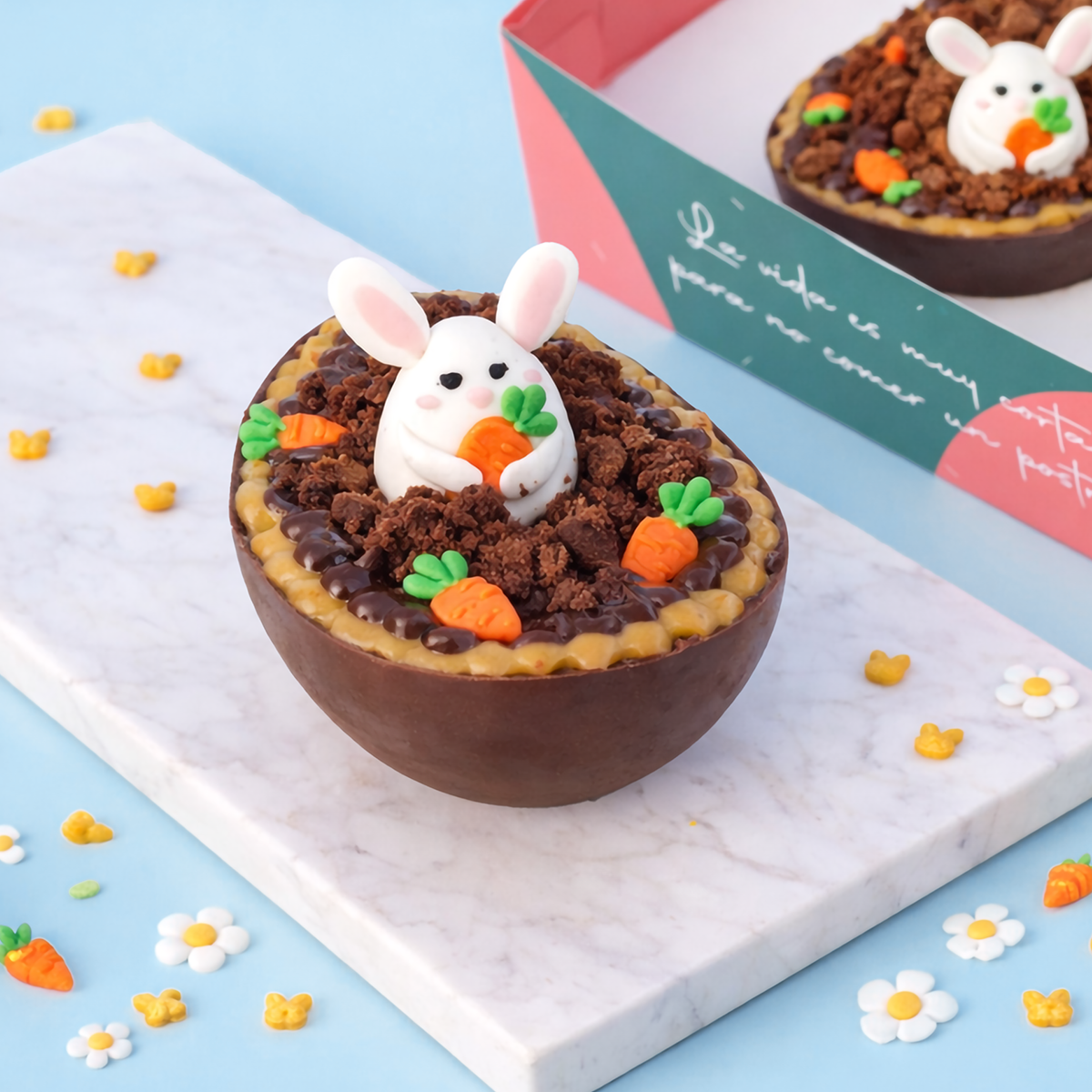 MEDIO HUEVO DE CHOCOLATE PASCUA