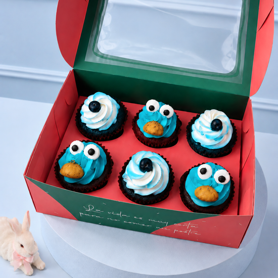 CUPCAKES COME GALLETAS AZUL DÍA DEL NIÑO