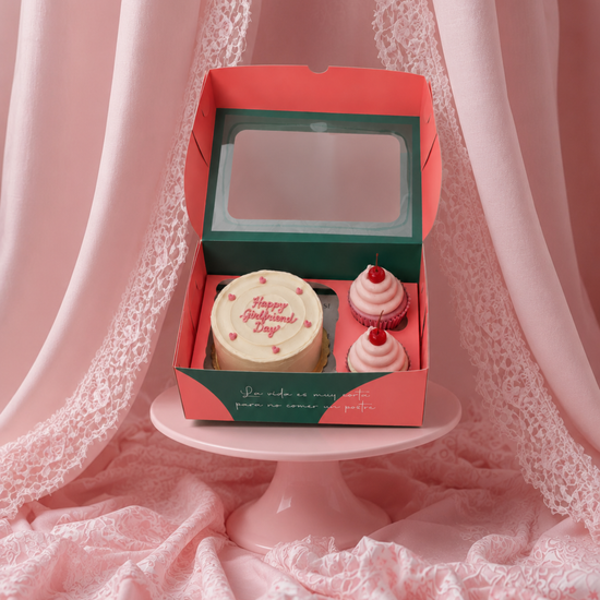 TORTA BENTO Y CUPCAKES HAPPY GIRLFRIEND
