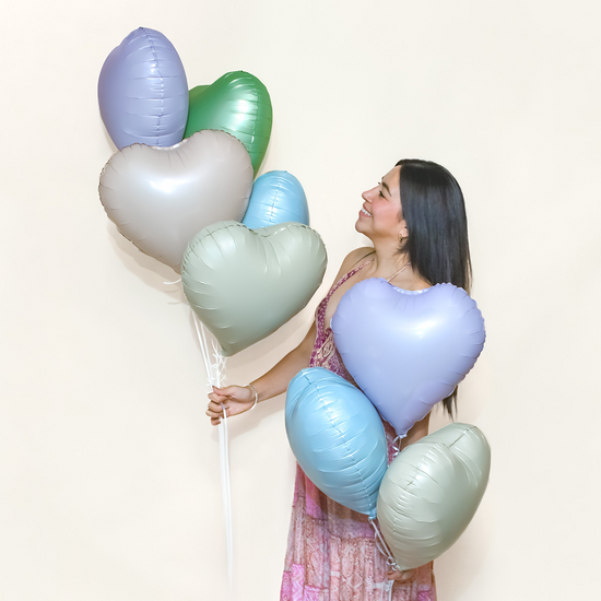 PACK GLOBOS CORAZONES PASTEL