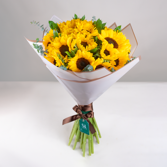 RAMO 30 GIRASOLES FLORES AMARILLAS