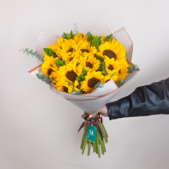 RAMO 30 GIRASOLES FLORES AMARILLAS