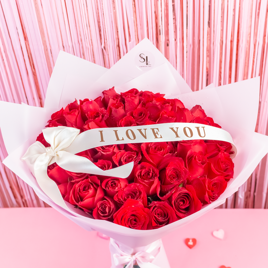 RAMO BUCHON 50 ROSAS "I LOVE YOU"